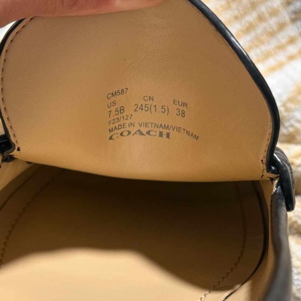 Coach Black Chunky Loafers - Picture 4 of 5